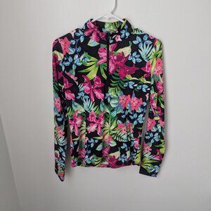 NWT Tommy Bahama Women's Racquet + Paddle Long Sleeve Sun Protector Shirt, SM